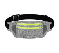 Fanny Fanny - Cinturón de Cintura para Bicicleta, protección Ideal, de Ciclismo con Rayas Reflectantes, de Almacenamiento de hidratación para Carreras, Ciclismo, senderos, maratones, Gris