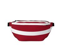Fanny Pack Banderola Bandera-Bandolera - Bolsa bandolera versátil para hombres y mujeres con bolsillos con cremallera, ideal para viajes, correr, negro, talla única