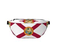Fanny Pack Banderola Bandera-Bandolera - Bolsa bandolera versátil para hombres y mujeres con bolsillos con cremallera, ideal para viajes, correr, negro, talla única