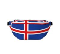 Fanny Pack Banderola Bandera-Bandolera - Bolsa bandolera versátil para hombres y mujeres con bolsillos con cremallera, ideal para viajes, correr, negro, talla única