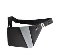 Fanny Pack - Bolsa de | Viaje Delgado Barra de Hombro -Sling Paquetes | Nylon Unisex Bum Pack | Bolsa Casual Antirrobo Bolsa de anny para Hombres Mujeres Viaje Salidas, Negro con Gris, Derecho
