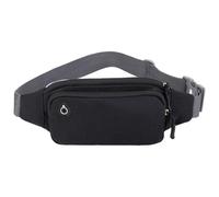 Fanny Pack - Bolsa para cinturón de cadera femenina, bolsa para cancho de cintura de senderismo | Bolsa para cachorros para bolsa pequeña corrido, Black Zipper, riferimento alla descrizione