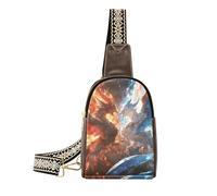 Fanny pack de moda rojo y azul Ice and Fire Phoenix para mujer, bonita riñonera negra para viajes, Fénix rojo y azul hielo y fuego, 1 talla, Fénix rojo y azul hielo y fuego, 1 talla