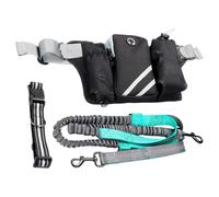 Fanny Pack Dog Walking Set, Ergonomic Reflective Waist Bag with Leashand Collar, Hands-Frree Pet Gear for Outdoor Running Camping Hiking Adventures, Adjustable for Active Use