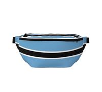 Fanny Pack Flag of Botswana - Riñonera bandolera versátil para hombres y mujeres con bolsillos con cremallera, ideal para viajes, correr, color negro, talla única