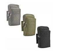 Fanny Pack Messenger Bag Funda para teléfono celular, accesorios de viaje elegantes y funcionales, Blackgreengrey, 18.5X11X3CMx2pcs