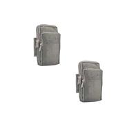 Fanny Pack Messenger Bag Funda para teléfono celular, accesorios de viaje elegantes y funcionales, gris, 18.5X11X3CMx2pcs