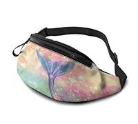Fanny Pack para Hombres y Mujeres, Magic Glitter Mermaid Fish Tail Riñonera con cinturón Ajustable Sling Pocket Crossbody Shoulder Bag Chest Bag para Viajar Senderismo Ciclismo Correr
