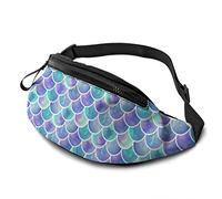Fanny Pack para Hombres y Mujeres, Tie Dye Mermaid Scale Riñonera con cinturón Ajustable Sling Pocket Crossbody Shoulder Bag Chest Bag para Viajar Senderismo Ciclismo Correr