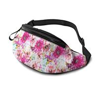 Fanny Pack para Hombres y Mujeres, Tie Dye Mermaid Tail Flower Art Riñonera con cinturón Ajustable Sling Pocket Crossbody Shoulder Bag Chest Bag para Viajar Senderismo Ciclismo Correr
