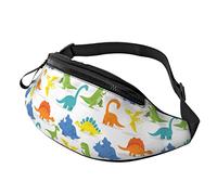 Fanny Pack para Mujeres Hombres Lovely Yellow Blue Animal Dinosaur Cute Waist Bag Purse Gym Phone Bag