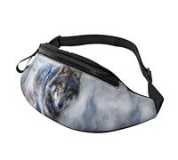Fanny Pack para Mujeres Hombres Magic Misty Wolf Workout Riñonera Monedero Gym Bum Bag