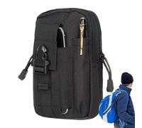 Fanny Pack - Riñonera de senderismo compacta para actividades al aire libre con gran capacidad para camping, senderismo, viajes, Negro , ver descripción, Ver descripción