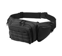 Fanny Pack, Sports Belt Bag, Small Waist Pack with Adjustable Strap, Multifunctional Design with 5 Pockets, Lightweight for Outdoors, Travel, Camping, 47.24 Inches, Negro, riferimento Alla