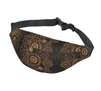 Fanny Pack Steampunk Steam Gears - Riñonera con reloj abstracto y hebillas ajustables para ciclismo, correr, Como se muestra en la imagen, Talla única, Mochila de senderismo