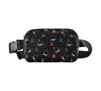 Fanny Pack - Waist Bag | Cycling Fanny Bag With Reflective Strip For Men, Reflective Stripe Adjustable Men's Waist Pack, Compact Fashionable Belt Bags For Travel, Running, Hiking, Training, multicolor
