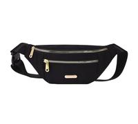 Fanny Packs for Mujeres Hombres cinturón Bolsa Cintura Ligero Crossbody Bolsas vago for Correr Senderismo Viajes Entrenamiento(Black)