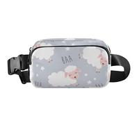 Fanny Packs - Linda riñonera impermeable para mujer, diseño de oveja dulce, gris, 8 x 5.3 x 2.3 pulgadas, divertido y lindo color gris, 8 x 5.3 x 2.3 pulgadas, lindo y divertido, Sweet Sheep Grey, 8 x