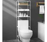 FANOYA Estanteria Baño Encima WC, Estantes de Baño sobre El Gabinete del Inodoro, Fácil de Montar y Ahorra Espacio, Organizador de Baño Independiente, 45 * 25 * 150 Cm