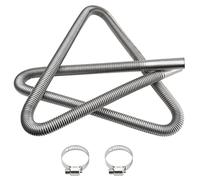 FanPaYY Manguera de escape para generadores de 200 cm, Tubos de escape de calefacción diésel de 25 mm con dos Abrazaderas para Calefacción Diésel