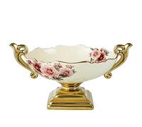 fanquare Cuenco de Ensalada de Porcelana Ondulada, Plato de Servicio de Aperitivo, Tazone con Patas de Cerámica Vintage