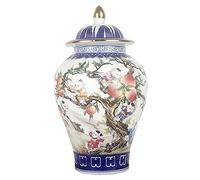 fanquare Jingdezhen - Jarrón rústico de cerámica para Flores de Jengibre Pastel, Altura 25 cm