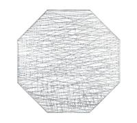 fanquare Manteles Individuales Metálicos Plateados Juego de 6 38.5cm Manteles Individuales Huecos Decorativos para Mesa Salvamanteles Resistentes al Calor Lavables para Boda Fiesta Hogar