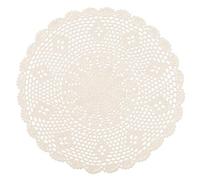 fanquare Manteles Individuales Redondo de Algodón Ganchillo Set de 2,40cm Salvamanteles Individuales Beige Boho de Encaje Hecho a Mano para Comedor Decoración de Boda Fiesta