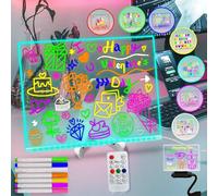 Fanrui 7 colores cambiantes Acrílico Dry Erase Board con mando a distancia - 15.75 x 11.81" Smart LED Note Board con Timmer - Iluminar Dry Erase Board como un Glow DIY Memo Planner Board Nota Wordpad