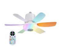 Fans de ceiling genéricos con luces y remotas, Flush Mount Bedroom Fan, Quiet 3 Speed Ventilation With Timer, Regulable Light, Built In Music Speaker, Perfect For Living Room, Interior, 18,5 x 7,09 In