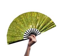 Fans de mano para mujeres plegables, ventilador de manos plegable,Ventilador plegable de mujer grande Handheld | Photos con marcos de madera para baile, cosplay, bodas, decoraciones de