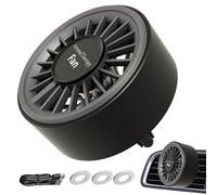Fans For Car - 3.43 USB Fan For Car Vent | Colorful Light Scent Decoration Small Cooler Device For Van Vehicle Pickup RV Truck, ABS Brushless Mini Outlet Fan With 3 Aromatherapy Pads