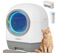Fansafurn Caja de Arena automática Inteligente autolimpiante con Control por aplicación, Gran Espacio de 90 L para Gatos Adultos, sensores Infrarrojos, Modo de suspensión y Control Remoto por