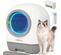 Fansafurn Smart - Caja de Arena automática para Gatos con Control de olores, sensores Infrarrojos, Modo de suspensión y Control Remoto por aplicación, Funcionamiento Manos Libres, Color Blanco