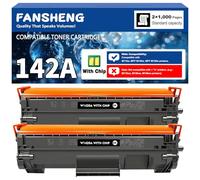 FANSHENG 142A 1420A 【con Chip】 Cartucho de tóner 142X 1420X Compatible con H P para impresoras LaserJet MFP M140w M110w M139w / MFP M110 M139 M140 1000 páginas W1420A W142A (2 Negro)