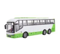 fansheng Autobús Control Remoto para Niños, 1/30 Autobús RC de Juguete con Mando A Distancia para Pequeños, Juguete de Simulación de Conductor de Autobús de La Policía de Tráfico (Blanco Verde)
