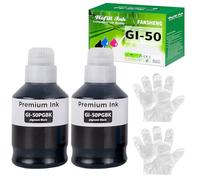 FANSHENG GI50 Tinta Compatible con Canon GI-50 Botellas de Recarga de Tinta para Pixma G5050 G6050 G7050 GM2050 GM4050 6000 páginas (Negro x 2)