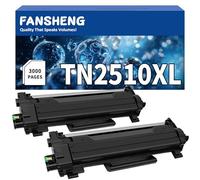 FANSHENG TN-2510XL TN2510XL Cartucho de tóner Compatible con Brother TN2510XL para DCP L2620DW L2627DW L2660DW L2665DW, HL L2400DW L2445DW, MFC L2800DW L2827DW L2835DW Impresora 3000 Páginas (2 Negro)