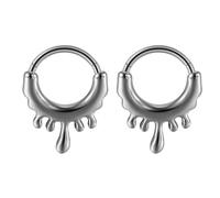 FANSHINUO 2 anillos de acero inoxidable para tabique para nariz y tragus, anillos de moda para múltiples estilos, cuerpo de moda, talla única, como se describe, como se describe