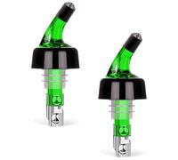 FANSHINUO 2 boquillas de licor de 30 ml con bola de acero, vertidor automático de botellas de vino, multifuncional, dispensador de cóctel de vino, a prueba de fugas, con bola de acero