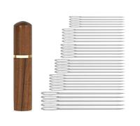 FANSHINUO 30 agujas de coser a mano grandes para bordar, aguja de coser, herramienta de tejer fácil de enhebrar