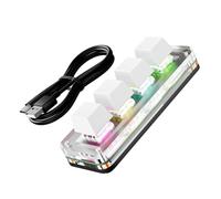 FANSHINUO 4 teclados pequeños personalizables, programables, teclado de oficina, sin problemas, conecta sin problemas, amplia compatibilidad, enchufes y teclado de reproducción