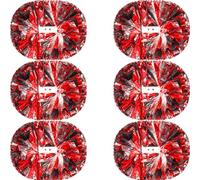 FANSHINUO 6 bolas de animadoras con asa, bolas de flores chispeantes para práctica y actuaciones, bolas coloridas con asa