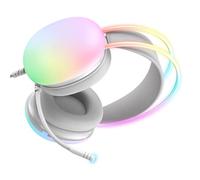 FANSHINUO Auriculares con cancelación activa de ruido, auriculares para juegos, graves más profundos, luz LED para viajes, luz LED, para música