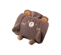 FANSHINUO Bolsa de agua caliente de PVC a prueba de fugas con doble bolsillo de mano de dibujos animados para el hogar, oficina, viajes, invierno, calor de las manos