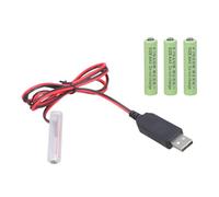 FANSHINUO Cable de salida USB de 6 V para 4 equipos que funcionan con pilas de 3 A, incluyendo radios, luces LED y más baterías falsas USB para juguete
