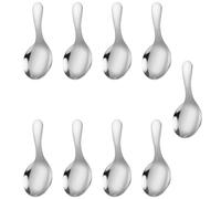 FANSHINUO Colección de cucharas compactas de acero antioxidante, 9 unidades, aptas para lavavajillas, resistentes para condimentos de azúcar, picnics al aire libre, esenciales, aptas para lavavajillas