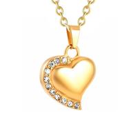FANSHINUO Collar con medallón para cenizas de mascotas, para mascotas, mamá, medallón para cenizas/pelo, corazón con diamantes de imitación conmemorativos con imagen