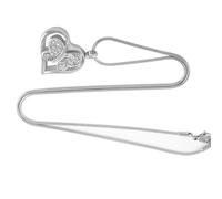 FANSHINUO Collar conmemorativo con elegantes diamantes de imitación tallados en forma de corazón para cenizas, conmemorativo de mascotas queridas y uso familiar, collar de urna de cremación para perro