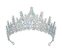 FANSHINUO Elegantes coronas de diamantes de imitación para mujer, diadema para eventos de graduación, tocados para bodas, cumpleaños y ocasiones especiales, as the pic show, Aleación de zinc